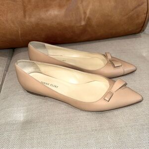 Sarah Flint Natalie Pointed-Toe Flats Handmade Italian Leather
